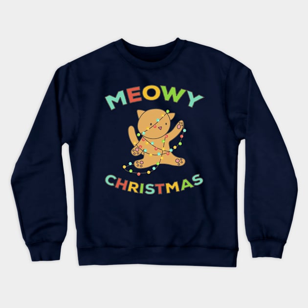 Meowy Christmas 2 Crewneck Sweatshirt by RobinBobbinStore